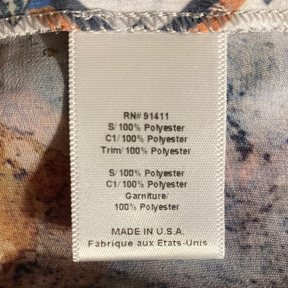 Clover Canyon Multicolor Graphic Long Sleeve Blouse Size XS - Picture 7 of 8